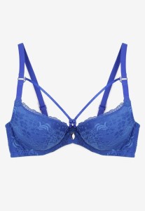 Niebieski Biustonosz Koronkowy Typu Full Cup Nasna