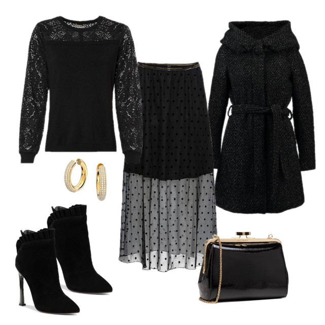 Z czym łączyć tiulową spódnice w kolorze czarnym?