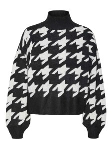 Vero Moda Sweter w kolorze czarno-białym rozmiar: L