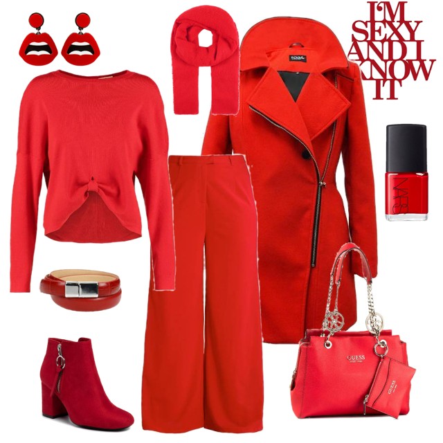 Czerwony total look na wiosnę i jesień