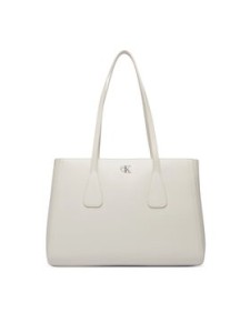 Calvin Klein Torebka Ck Medium Work Tote LV04F3442G Biały