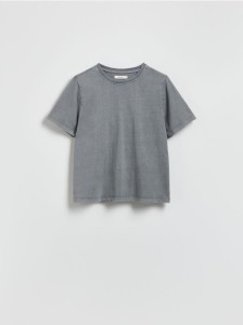 T-shirt z efektem sprania - ciemnoszary