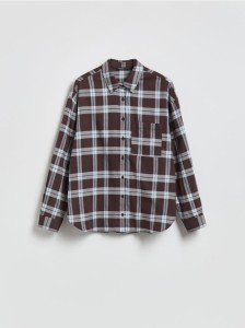 Koszula w kratę - ciemnobrązowy