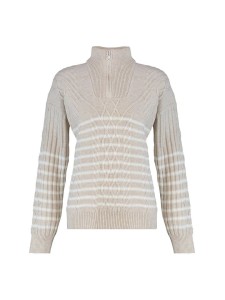 trendyol Sweter w kolorze beżowo-białym rozmiar: M