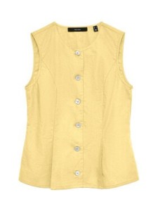 Vero Moda Kamizelka Selma 10345675 Żółty Regular Fit