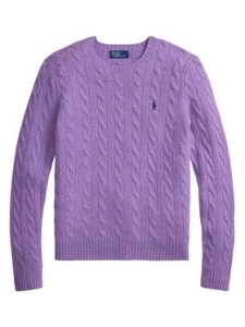 Polo Ralph Lauren Sweter 211971865502 Fioletowy Slim Fit