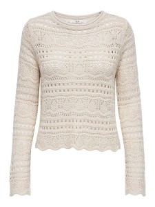 JDY Sweter w kolorze beżowym rozmiar: XS