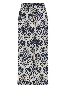 Eight2Nine Spodnie w kolorze kremowo-granatowym rozmiar: XXL