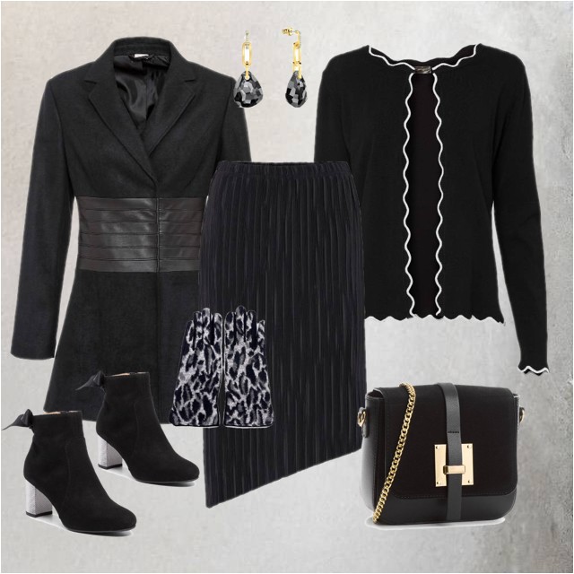 Elegancka stylizacja w kolorze czarnym