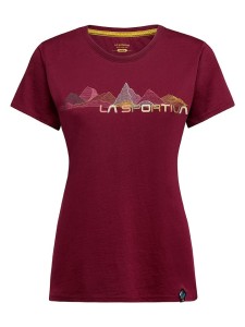LA SPORTIVA Koszulka "Peaks" w kolorze bordowym rozmiar: L