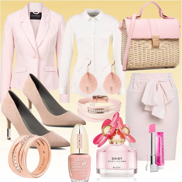 Modne zestawienie ubrań do biura