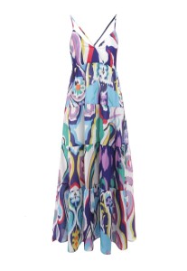 Granatowo-Biała Sukienka Cilomene