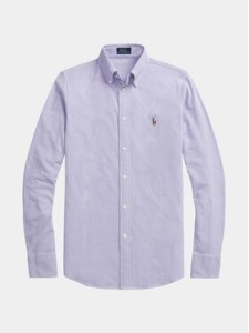 Polo Ralph Lauren Koszula Ls Knt Ox St 211924258001 Fioletowy Slim Fit