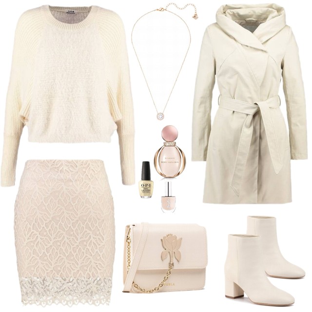 Kremowy total look na co dzień