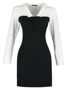 trendyol Sukienka w kolorze biało-czarnym rozmiar: 42