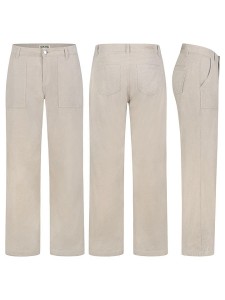 Sublevel Spodnie sztruksowe w kolorze beżowym rozmiar: XS